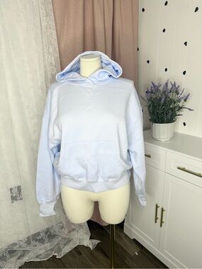 Offline cloud fleece EYELET Blue Women's Hoodie Sweater - BIN#22